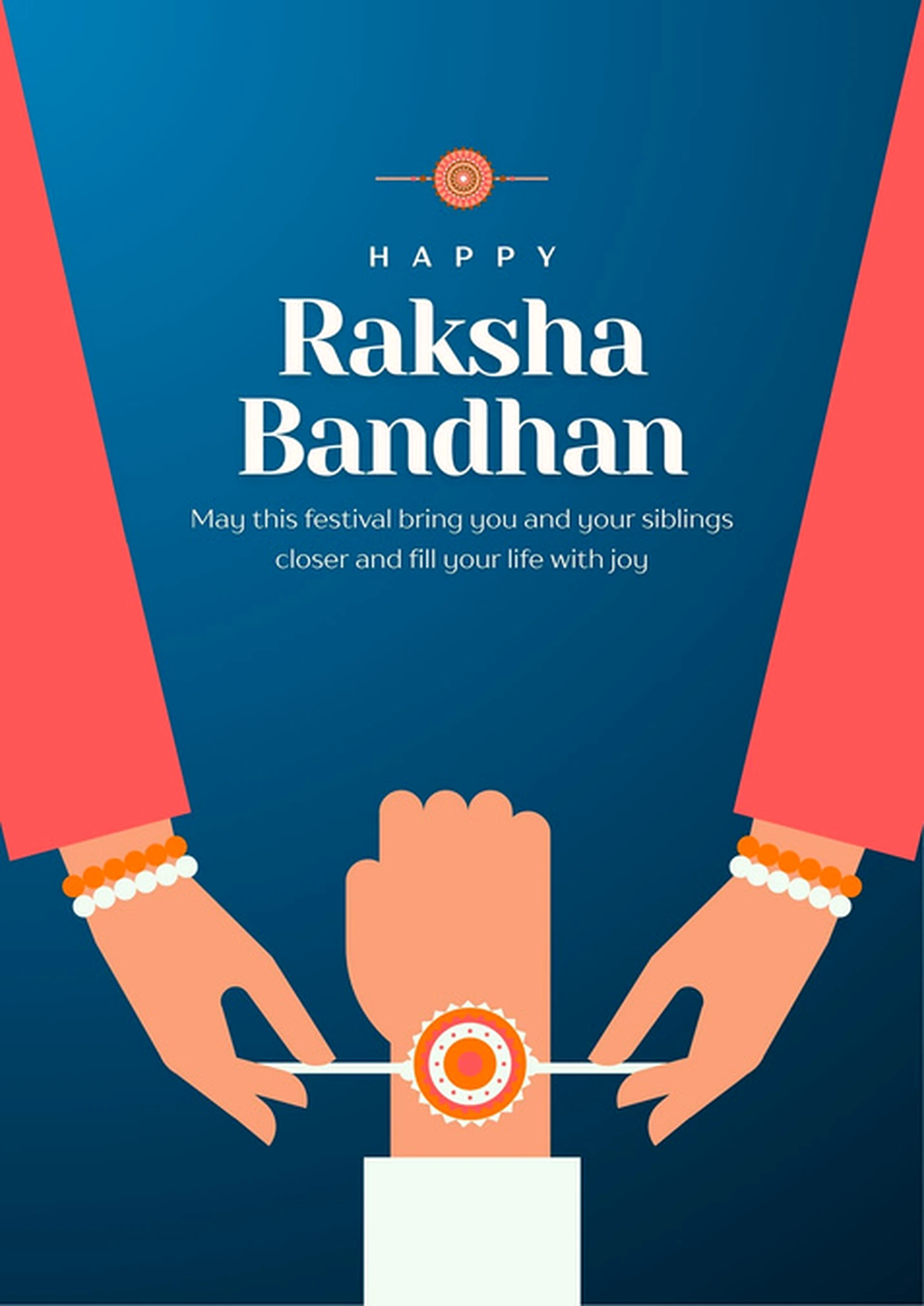 Raksha Bandhan illustration social media creative